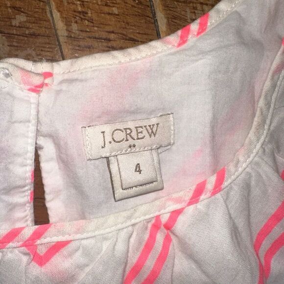 J Crew Factory pink stripe linen blend sleeveless dress - Picture 2 of 3